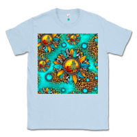 Dusty Blue western sunset sunflowers seamless pattern Classic Tee - HRA Design Shop