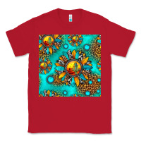 Red western sunset sunflowers seamless pattern Classic Tee - HRA Design Shop