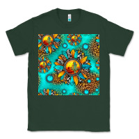 Sports Green western sunset sunflowers seamless pattern Classic Tee - HRA Design Shop