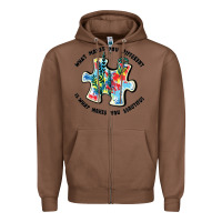 Chestnut what makes you different is what makes you beautif Zipper Hoodie - JahusDesignShop