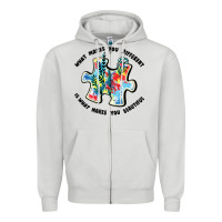 Dove Grey what makes you different is what makes you beautif Zipper Hoodie - JahusDesignShop