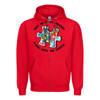 Red what makes you different is what makes you beautif Zipper Hoodie - JahusDesignShop