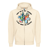 Sandshell what makes you different is what makes you beautif Zipper Hoodie - JahusDesignShop
