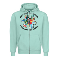 Seafoam what makes you different is what makes you beautif Zipper Hoodie - JahusDesignShop