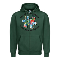 Sports Green what makes you different is what makes you beautif Zipper Hoodie - JahusDesignShop
