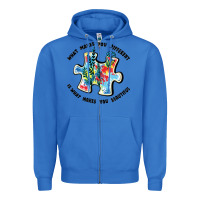 True Royal what makes you different is what makes you beautif Zipper Hoodie - JahusDesignShop