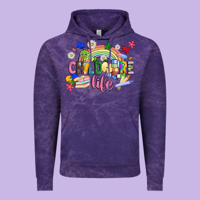 Childcare Life Vintage Hoodie Designed By Jahusdesignshop