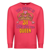 Cardinal the queen is 31 long live the queen kopya Premium Sweatshirt - Jasminsmagicworld