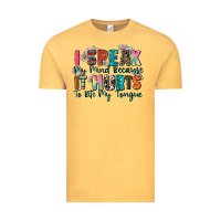 Vintage Mustard i speak my mind because it hurts to bite my tongue Vintage Tee - Zillion Design Studio
