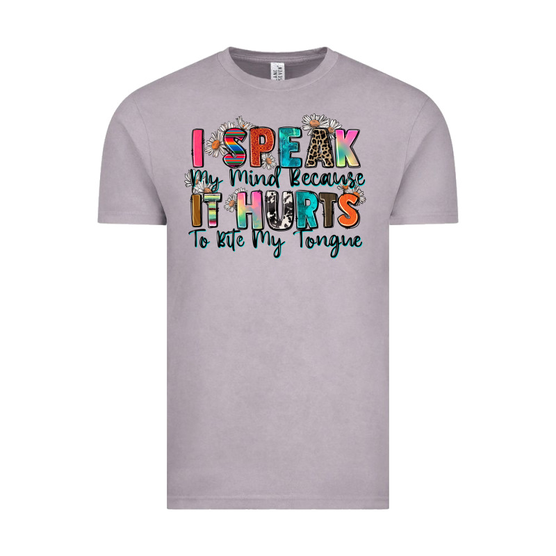 I Speak My Mind Because It Hurts To Bite My Tongue Vintage Tee by Zillion Design Studio | Teevron