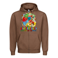 Chestnut neurodiversity celebrate the spectrum Zipper Hoodie - JahusDesignShop