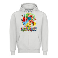 Dove Grey neurodiversity celebrate the spectrum Zipper Hoodie - JahusDesignShop