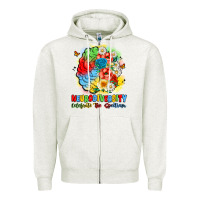Oatmeal Heather neurodiversity celebrate the spectrum Zipper Hoodie - JahusDesignShop
