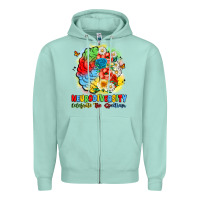 Seafoam neurodiversity celebrate the spectrum Zipper Hoodie - JahusDesignShop