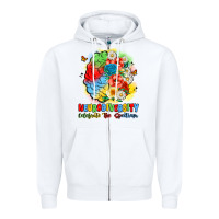 White neurodiversity celebrate the spectrum Zipper Hoodie - JahusDesignShop