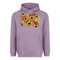 Lavender sunflower glitter leather background Heavyweight Hoodie - AdoDesignShop