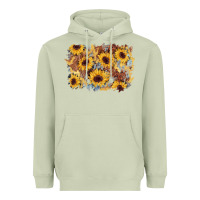 Matcha sunflower glitter leather background Heavyweight Hoodie - AdoDesignShop