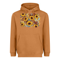 Meerkat sunflower glitter leather background Heavyweight Hoodie - AdoDesignShop