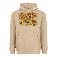 Mushroom sunflower glitter leather background Heavyweight Hoodie - AdoDesignShop