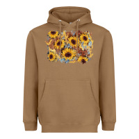 Toasted Coconut sunflower glitter leather background Heavyweight Hoodie - AdoDesignShop