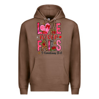 Chestnut love never fails i corintians 13 8 Premium Hoodie - NancyCooperArtShop