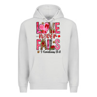Dove Grey love never fails i corintians 13 8 Premium Hoodie - NancyCooperArtShop