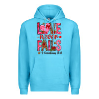 Ocean Blue love never fails i corintians 13 8 Premium Hoodie - NancyCooperArtShop