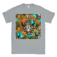 Heather Grey aztec bull skull seamless pattern Classic Tee - HRA Design Shop