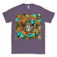 Lavender aztec bull skull seamless pattern Classic Tee - HRA Design Shop