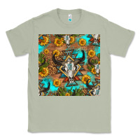 Matcha aztec bull skull seamless pattern Classic Tee - HRA Design Shop