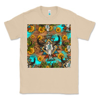 Mushroom aztec bull skull seamless pattern Classic Tee - HRA Design Shop