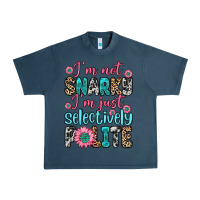 Midnight Navy i m not snarky i m just selectively polite Urban Heavy Tee - Zillion Design Studio