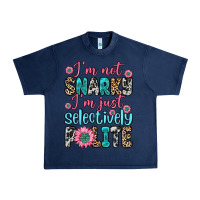 Navy i m not snarky i m just selectively polite Urban Heavy Tee - Zillion Design Studio