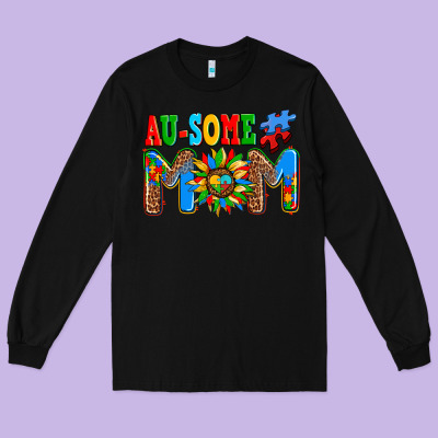 Ausome Autism Mom Long Sleeve Tee Designed By Adodesignshop