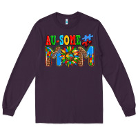 Plum ausome autism mom Long Sleeve Tee - AdoDesignShop