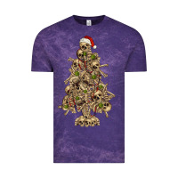 Cloud Purple Skeleton Christmas Tree Vintage Tee - RanaPortraitStore