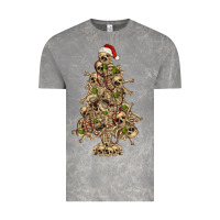 Cloud Rock Skeleton Christmas Tree Vintage Tee - RanaPortraitStore