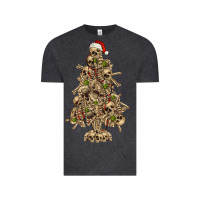 Skeleton Christmas Tree Vintage Tee | Teevron