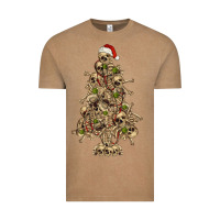Vintage Coffee Skeleton Christmas Tree Vintage Tee - RanaPortraitStore
