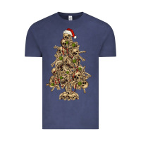 Vintage Denim Skeleton Christmas Tree Vintage Tee - RanaPortraitStore
