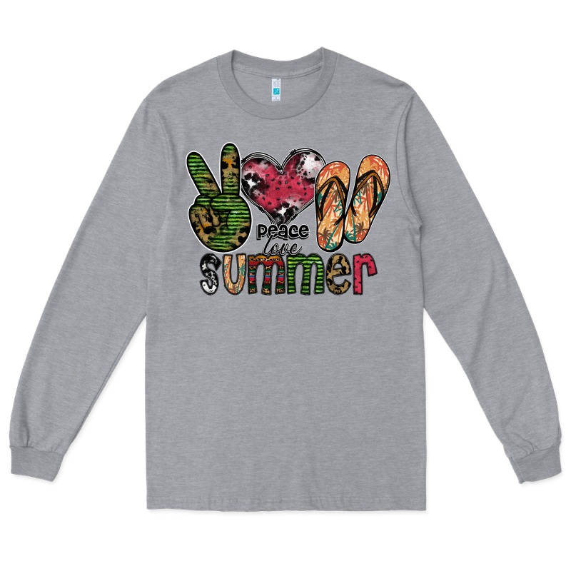 Peace Love Summer Long Sleeve Tee by SublimationCraftShop | Teevron