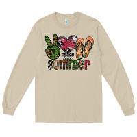 Mushroom peace love summer Long Sleeve Tee - SublimationCraftShop