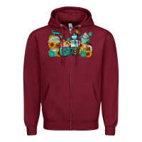 Burgundy gemstone coffee cups Zipper Hoodie - AdoDesignShop