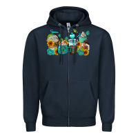 Navy gemstone coffee cups Zipper Hoodie - AdoDesignShop