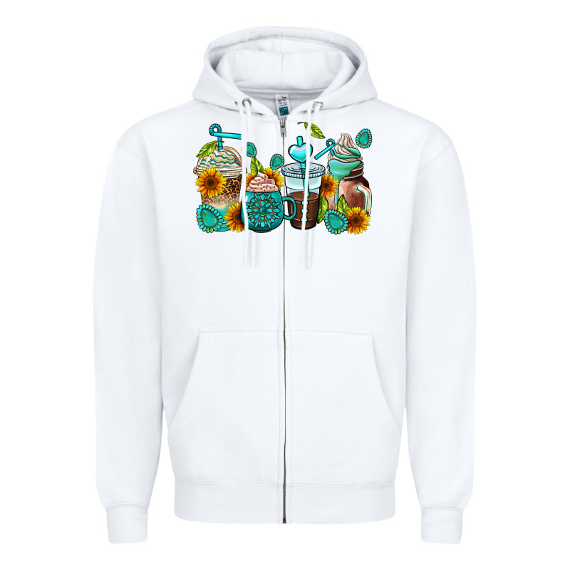 Gemstone Coffee Cups Zipper Hoodie by AdoDesignShop | Teevron
