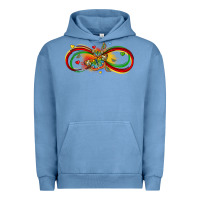 Pigment Pebble Blue butterfly infinity symbol autism Urban Hoodie - LillyAllenDesigns