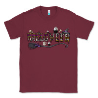 Burgundy halloween Classic Tee - CowhideDigitalArt