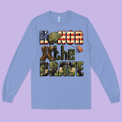 Honor The Brave 4th Of July Long Sleeve Tee Designed By Cowgirlartshop