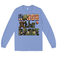 Colony Blue Honor the brave 4th of july Long Sleeve Tee - CowGirlArtShop