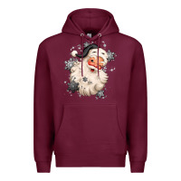Burgundy white christmas santa claus Premium Hoodie - MaliasSmallBusiness